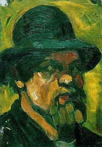 Theo van Doesburg Self-portrait wit hat. Spain oil painting art